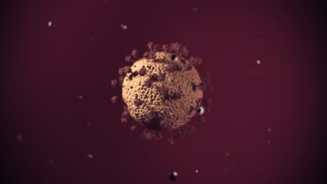 Virus-Coronavirus-mikroskopisches-Covid-19-Zellen-NCOV-Infektions-Corona-Makro
